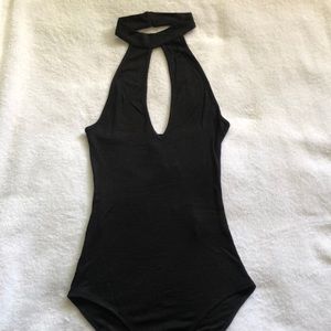 FREE W/$10 purchase Forever21 Black Knit Bodysuit